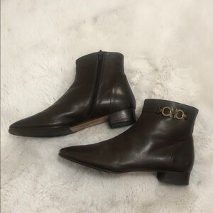 SALVATORE FERRAGAMO Ladies Brown Leather Boots